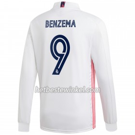 Real Madrid Karim Benzema 9 Voetbalshirts Thuis 2020/21 - LS
